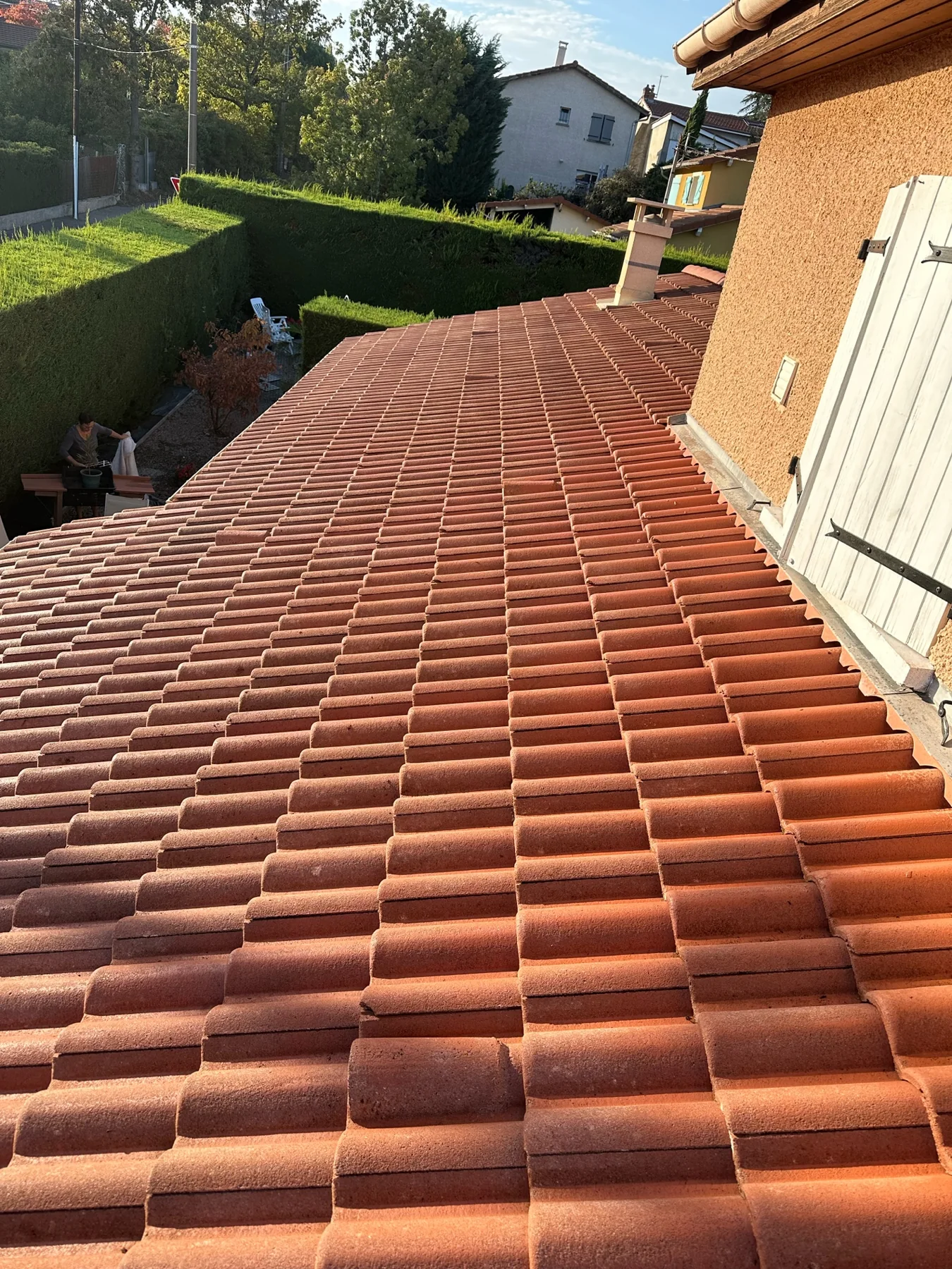 Toiture en tuiles rénovée